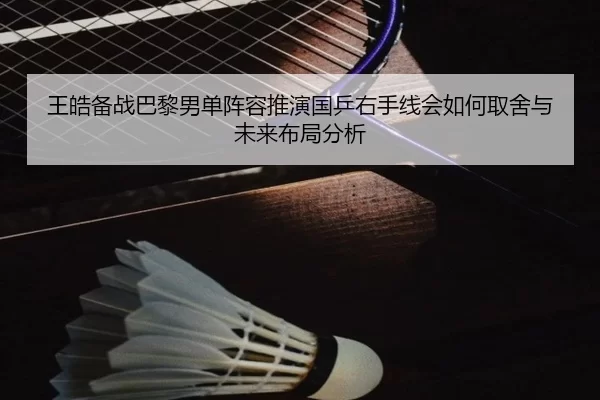 王皓备战巴黎男单阵容推演国乒右手线会如何取舍与未来布局分析